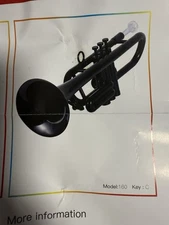 Professional Plastic Drop B Trumpet Standard Trumpet Set  Black