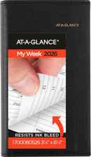 AT-A-GLANCE 2026 Appointment Book Planner, Weekly, Refillable, 3-1/4" X 6-1/4",