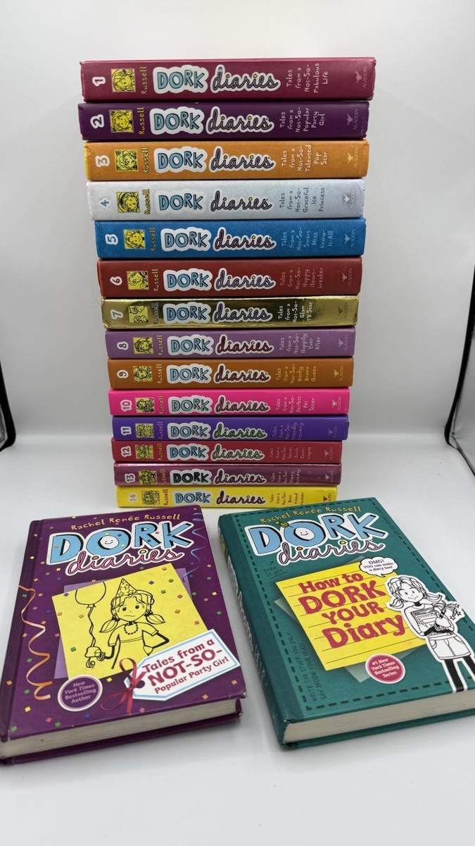 Lot DORK DIARIES 15 Book SET 1 -14 +Plus 3 1/2, & Extra Diary