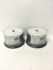 2x NEW Pack Of 50 Verbatim 95211 DVD-R Thermal White Hub 4.7GB 16x FREE SHIPPING