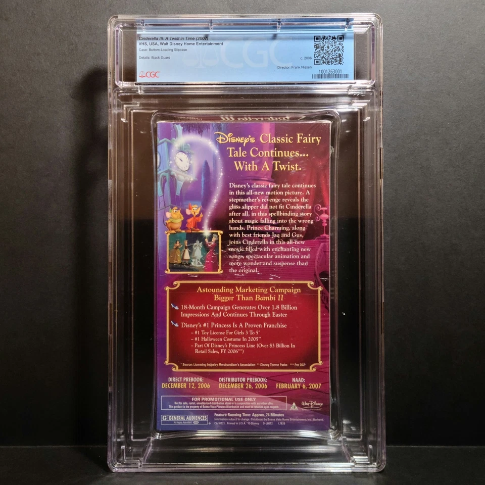 2007 VHS Cinderella III: A Twist in Time (Demo Tape) CGC Graded 9.4/A+ Sealed! - Image 3 of 4