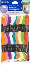 Coats & Clark 6-Strand Embroidery Floss Value Pack 36/Pkg-Basic