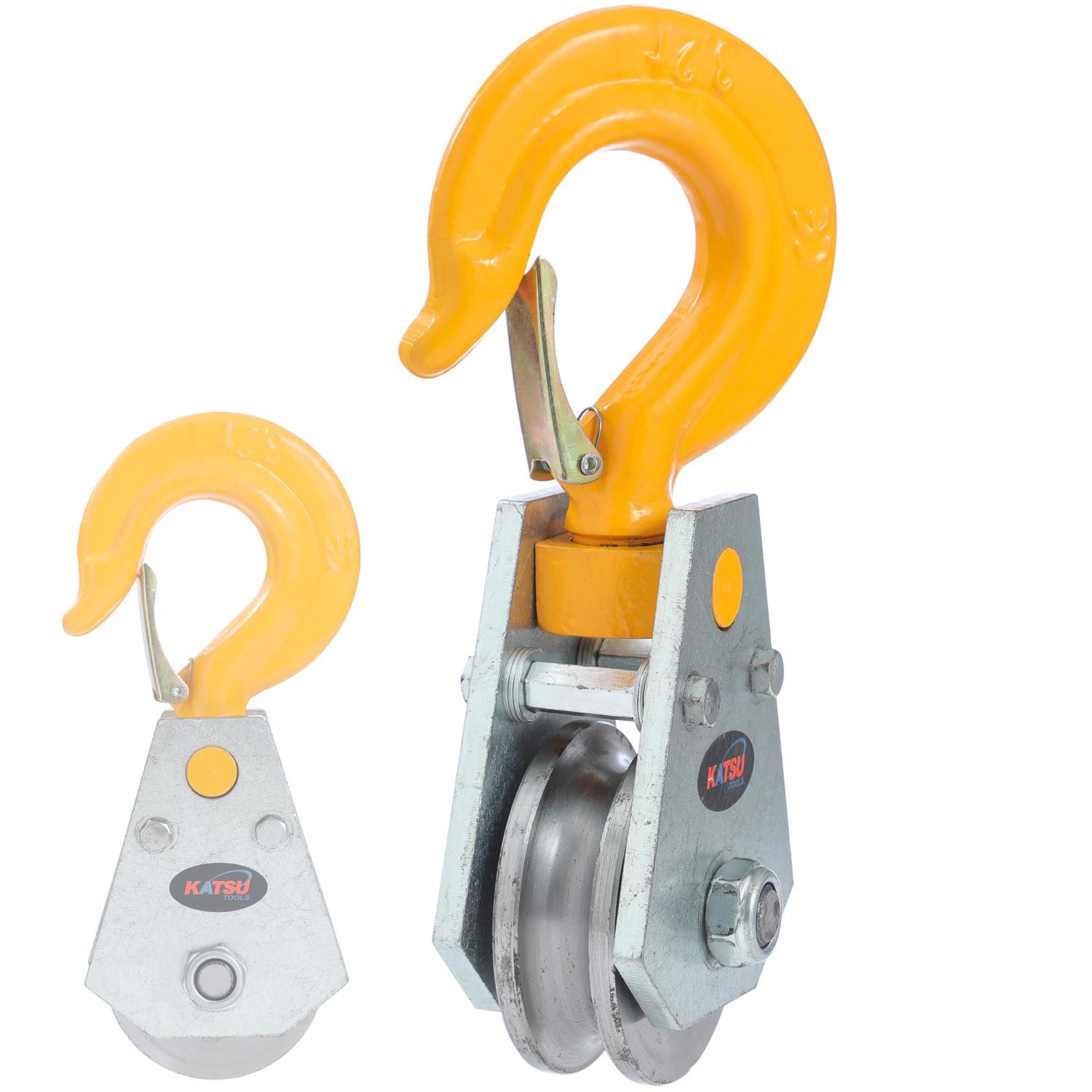 KATSU Tools Snatch Block 3 Ton with Swivel Hook and Latch