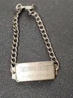 WW2 STERLING Military ID BRACELET. NAME AND SERIAL NUMBER W  Info