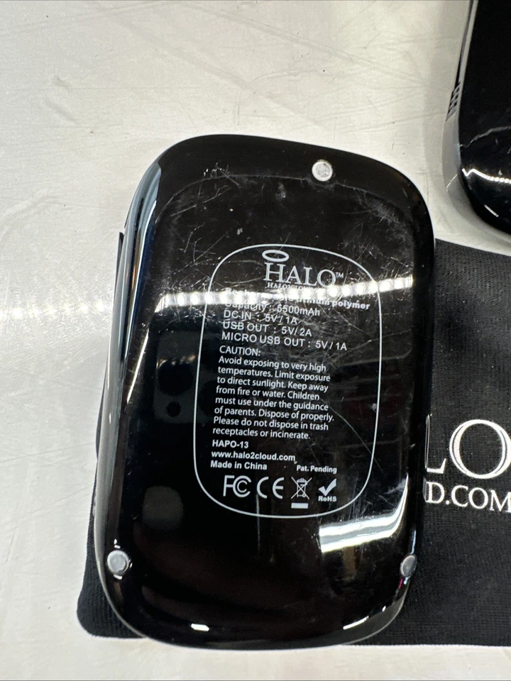 批量 2 件 HALO 口袋 Power 5500 便携式充电器 移动电源,黑色和紫色 5500 — 第 3/3 张图片