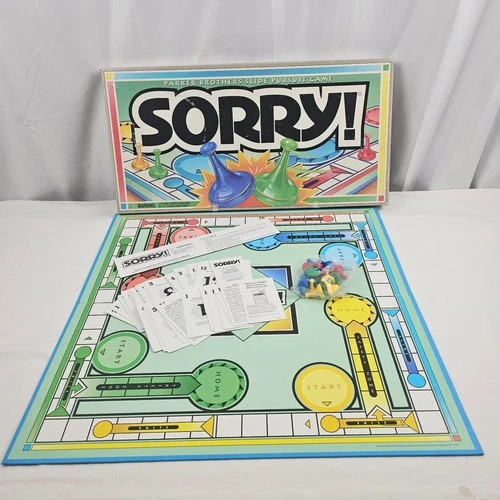 Vintage 1992 Sorry! Board Game Parker Brothers Original Classic Complete