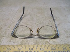 Vintage Art Craft Aluminum Cat Eye Frames USA 4 1/4 - 5 1/2 Eye Glasses 44/20