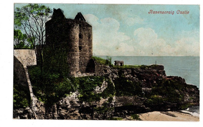 Ravenscraig Castle Dysart Kirkcaldy Fife verschickt 1906 alte gedruckte Postkarte