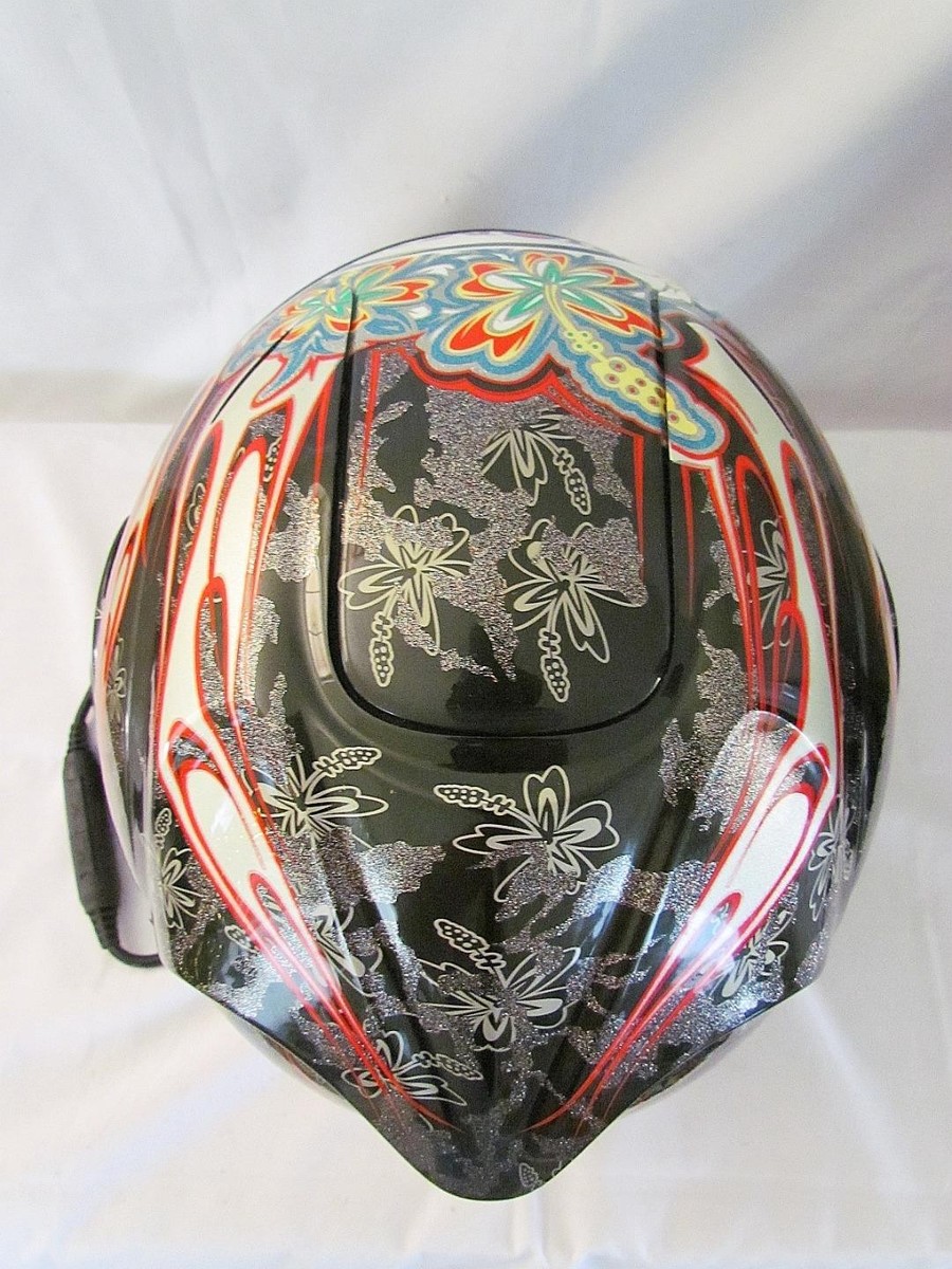 Suomy Spec 1R Extreme Flower Anthracite Motorcycle Helmet Sparkle