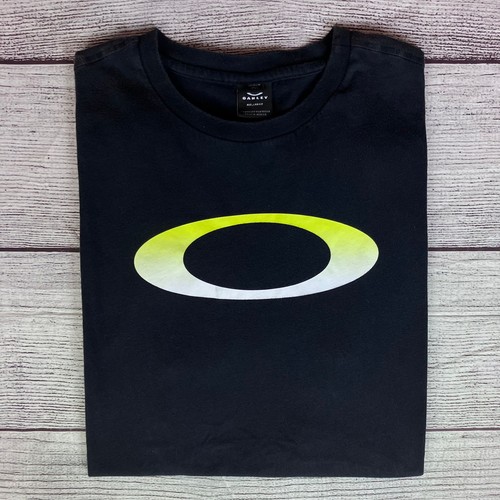 Oakley Black Graphic Big Logo Short Sleeve T-shirt size Men's Medium