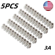 5PCS 3A 12 Positions Screw Dual Row Terminal Block Terminal Barrier Strip