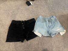 2 Pairs Girls Jean Shorts Denim Cutoffs Old Navy Shorts Lot of 2 Pairs Size 10