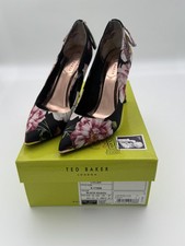 Ted Baker LIVLIAP Printed Slim Bow Court BLACK IGUAZU Women s Shoes Size US 6