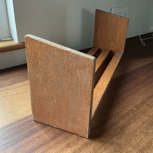 Vintage Wooden Desktop Book Trough Book Stand Rack Freestanding Book Shelf - Picture 3 of 6