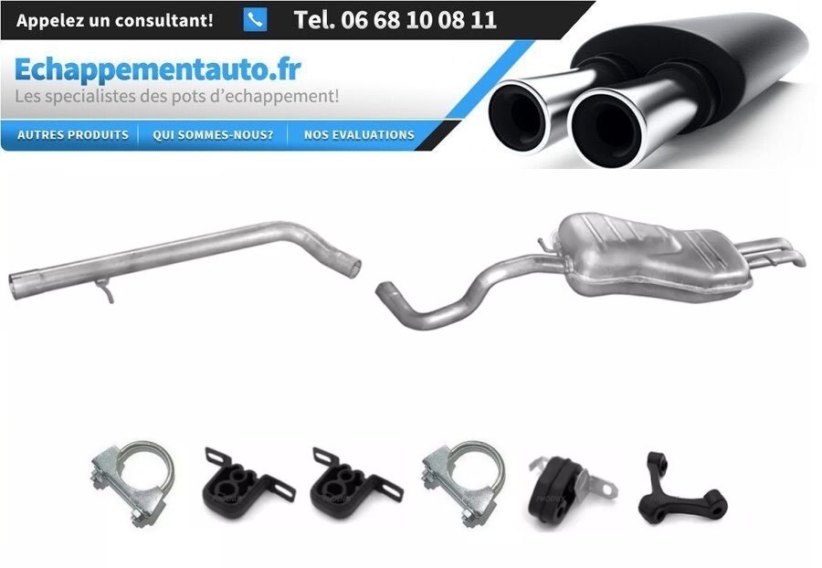Tube central Seat Toledo II 1.9 TDI anti-bruit pour silencieux 1JO253201