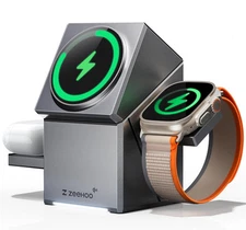 Wireless Charging Station Fast Charge 3in1 for iPhone AirPods Watch Zeehoo