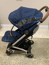 New GB Qbit + All City Compact Lightweight Travel Stroller, Night Blue