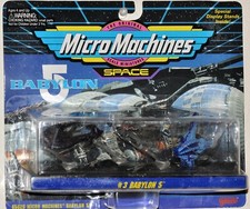 Babylon 5 Micro Machines 3 Centauri Transport, Minbari Cruiser Star Fury MOC