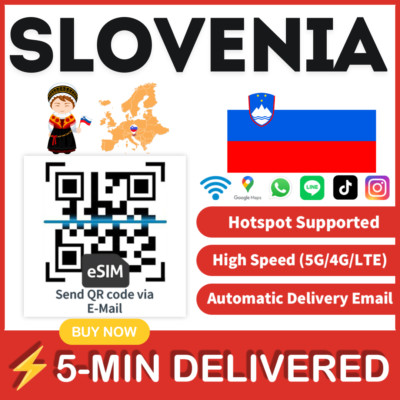 [eSIM] Slovenia eSIM e-SIM card Travel Sim card Tarjeta eSIM Dato Data only  A+
