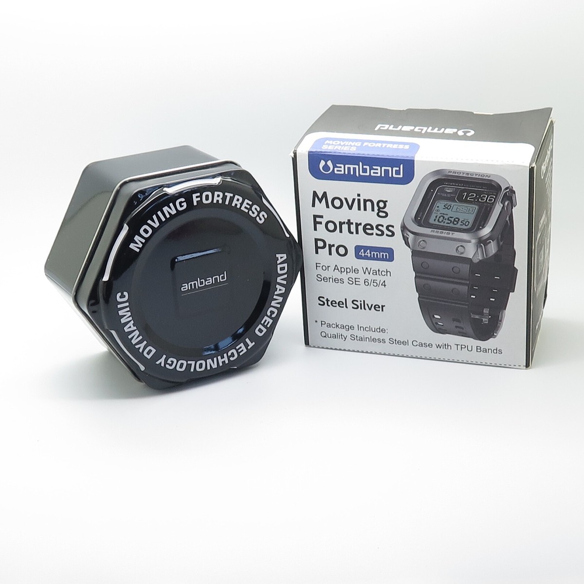 Amband Moving Fortress Pro 44mm for Apple Series SE 6/5/4 Steel 