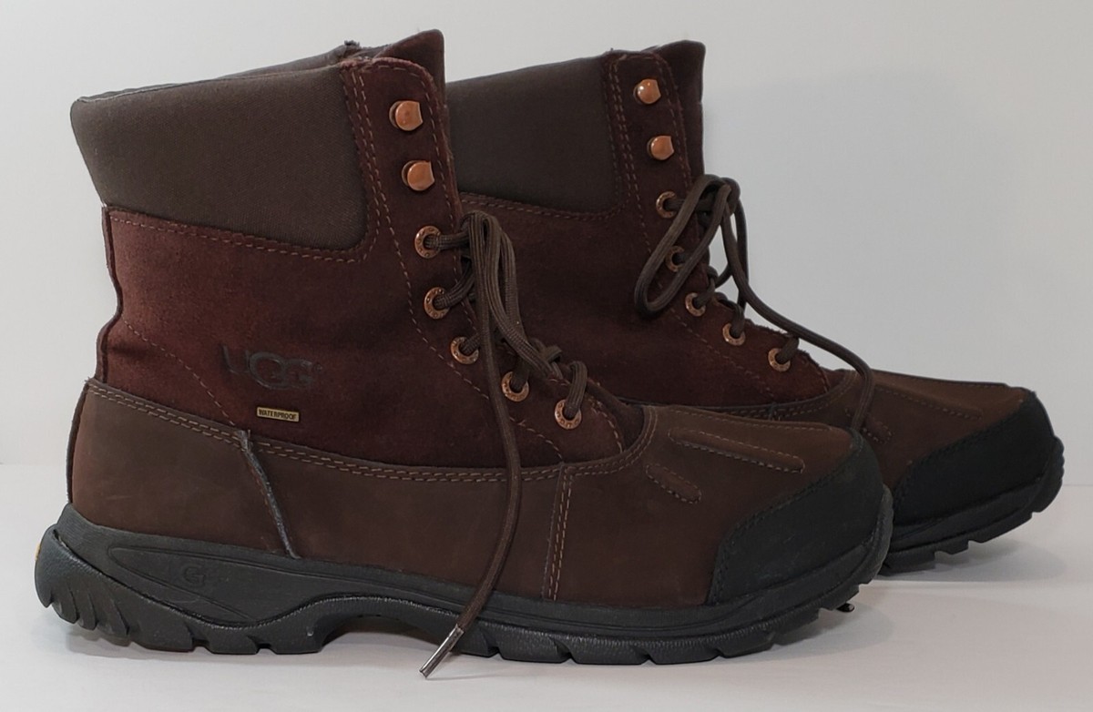 UGG Winter Boots, Men 11, Waterproof, Brown Suede Leather 