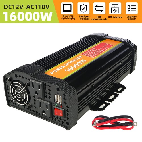 16000W Modifie Sine Car Power Inverter DC 12V To AC 110V Adapter Converter 4 USB - Picture 20 of 28