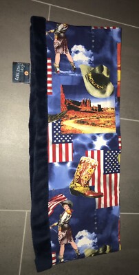 Loop Schal Winter warm Western Cowboy USA Amerika Baumwolle Nicki Stoff neu