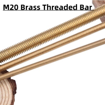 M2 M2,5 M3 M4 M5 M6 M8 M10 - M20 Brass Threaded Bar - Rod Studding Studs DIN 976