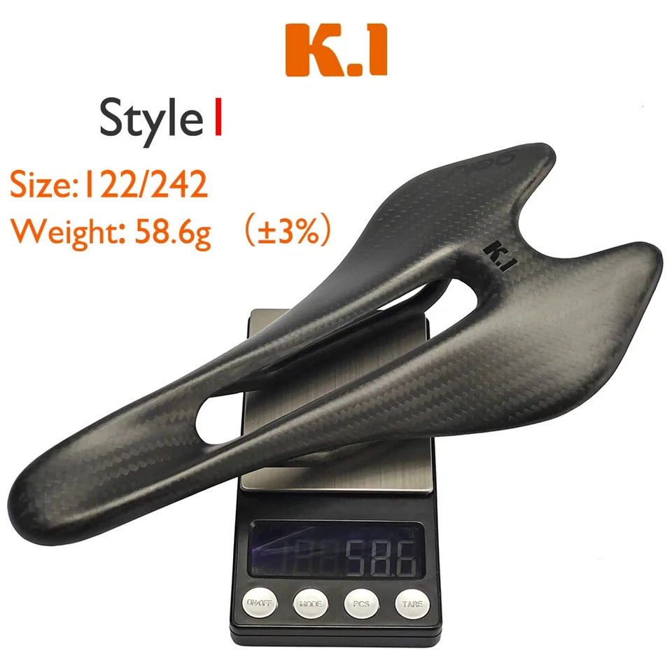 Cojín de asiento delantero de fibra de carbono para accesorios de sillines de bicicleta de carretera de montaña de grava Foto 3 de 4