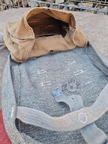 WW2 Schweizer Feldbeutel Brotsack aus Segeltuch / WW2 Swiss Army Field Bag C3 - Bild 5 von 5