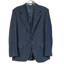 Vintage Polo Ralph Lauren Twill Navy Blue Sport Coat Blazer Mens 42 L