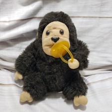 Russ Bungo Gorilla Monkey Plush With Pacifer Stuffed Animal Vintage 8.5 Inch