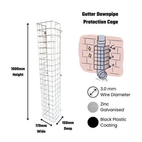Gutter Downpipe Protective Wire Mesh: Protect Outside Pipes - 第 1/8 張圖片