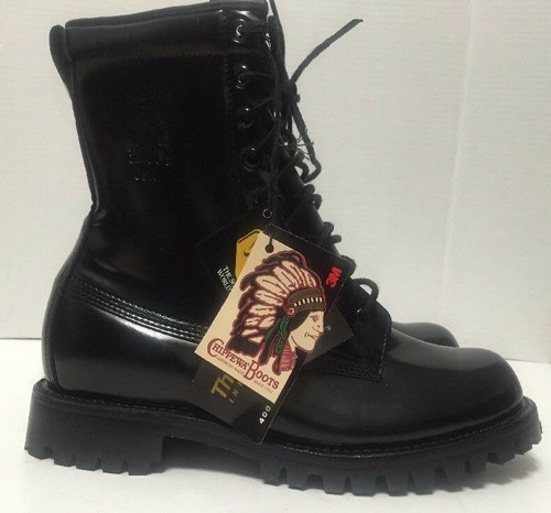 Chippewa Combat Boots Military Black 