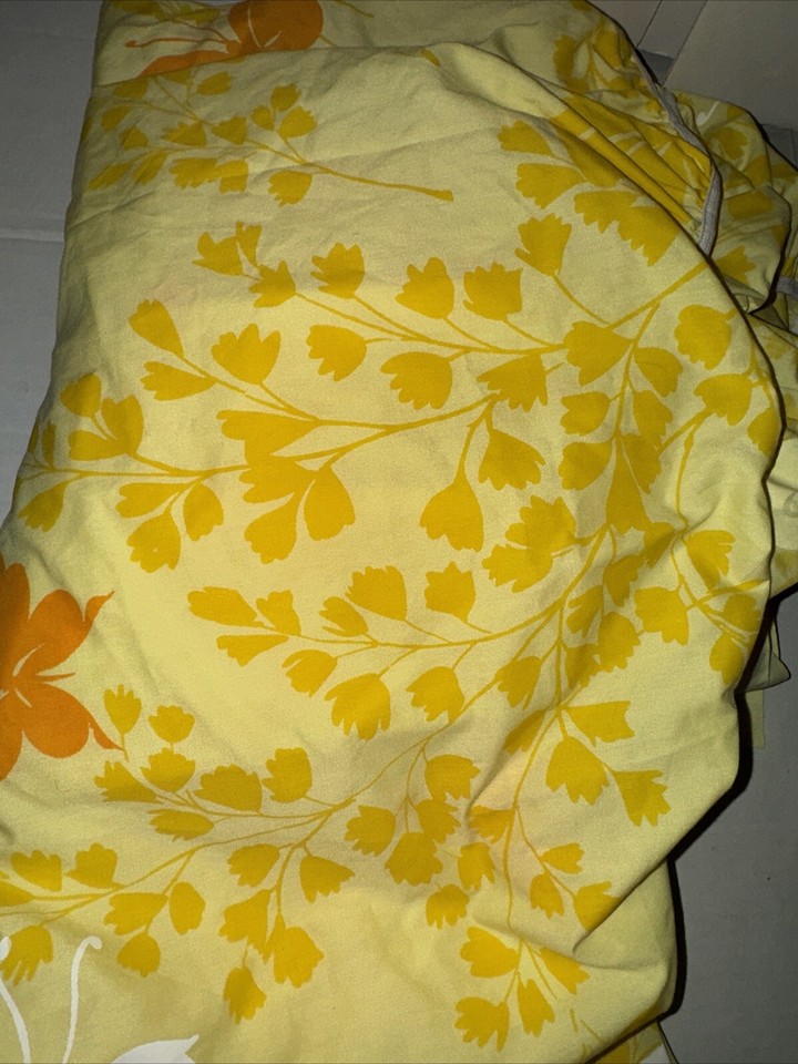 Vintage Springmaid Double/Full Bed Sheet Set Butterfly Mariposa Yellow
