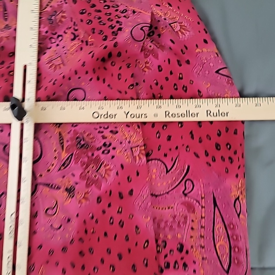 Worthington Skirt Womens 12 Barbie Paisley Silk Long Faux Wrap Zip