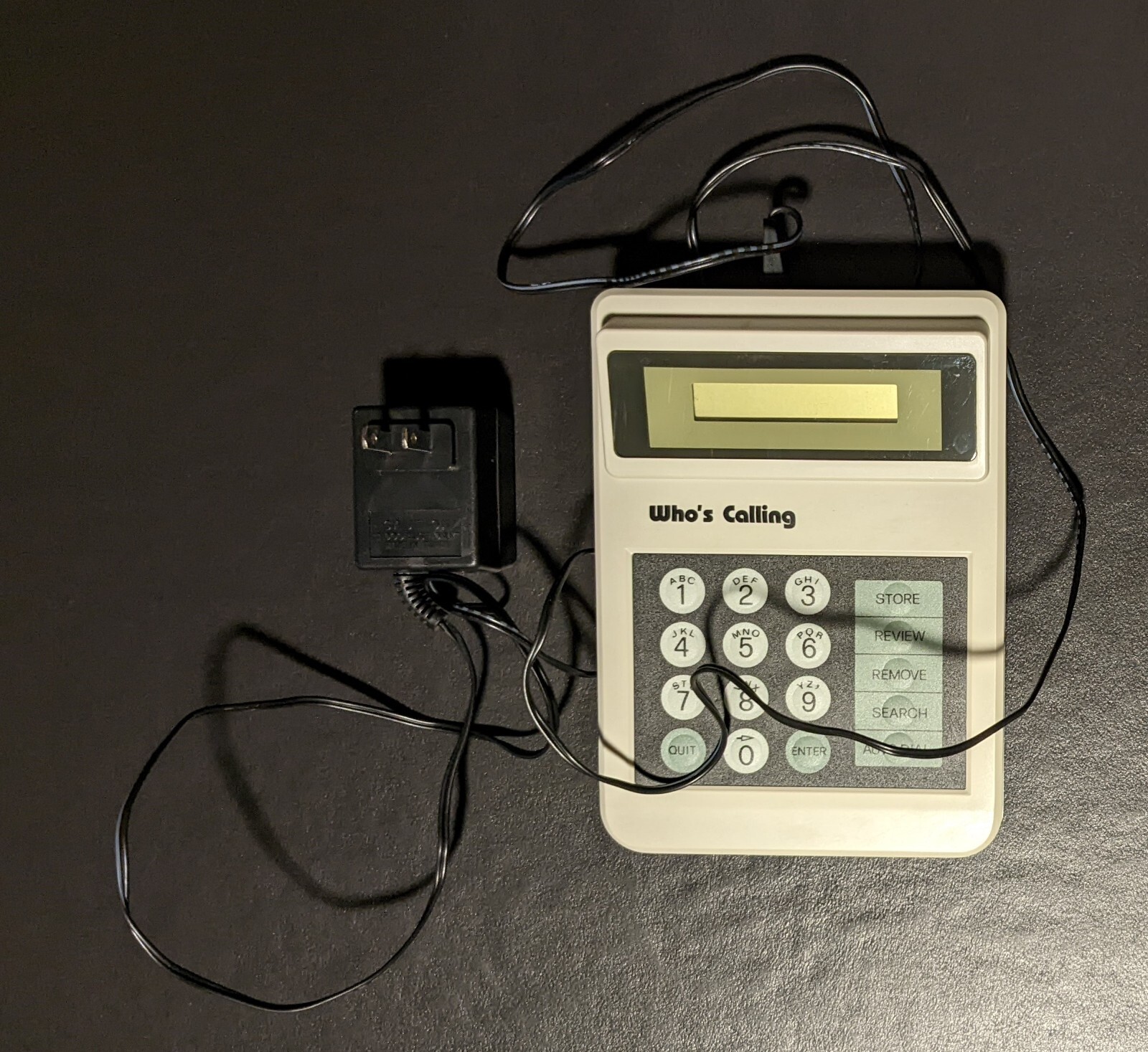 Telemanager Model 912 Who's Calling Digital Caller ID Display Box w/ Charger