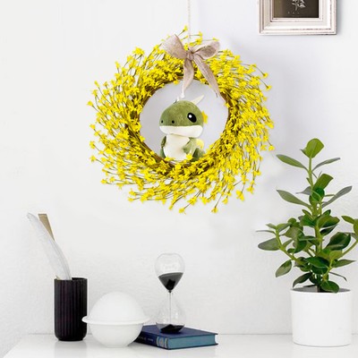Artificial Flower Wreath 18 Yellow Flower Door Home Decor Wreath