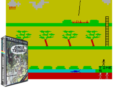 Sinclair ZX Spectrum 48K Game - JUNGLE TROUBLE - Durell - Tested & Working
