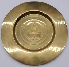 Alter Messing Teller Dresden graviert  T2101