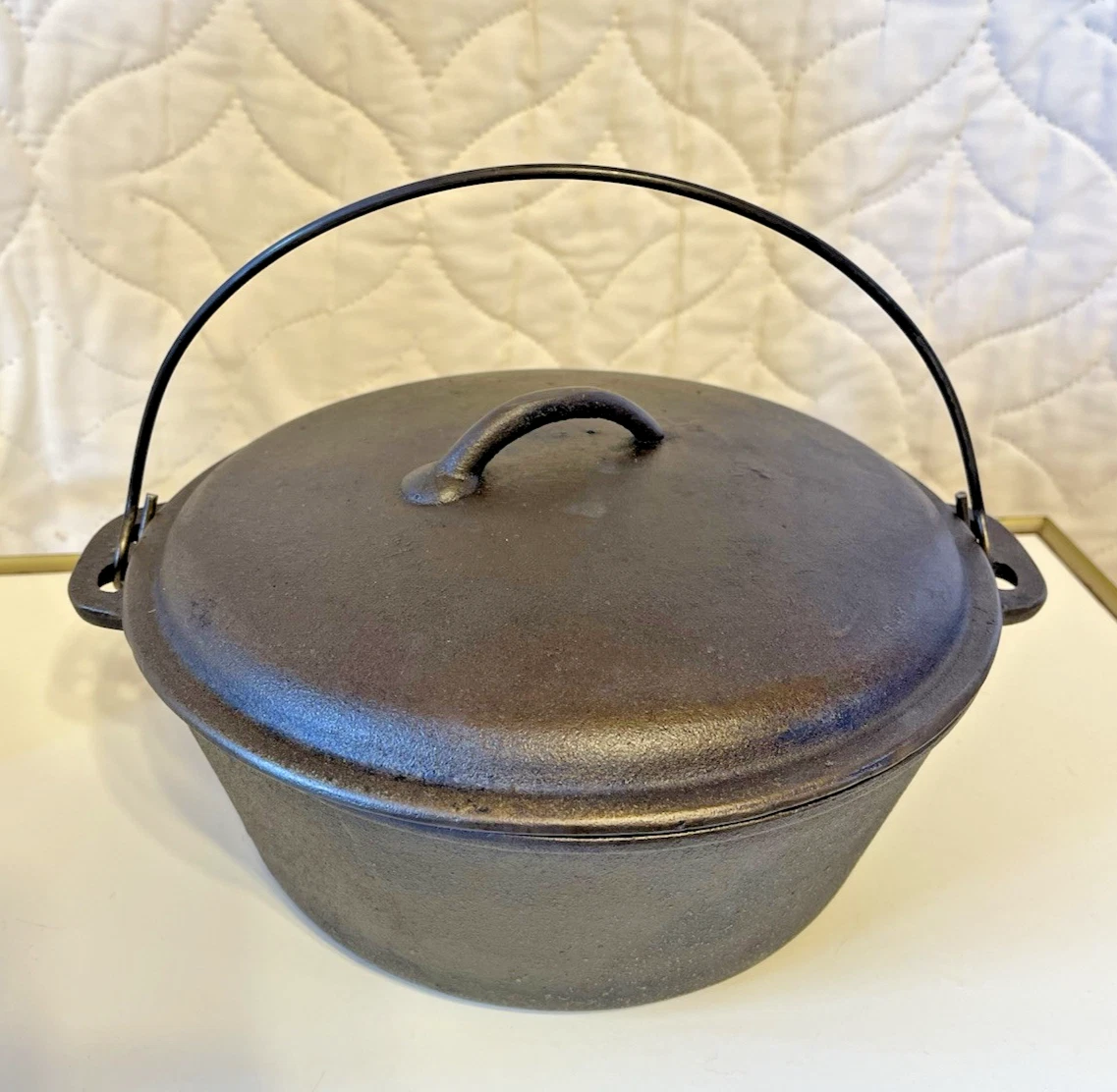 VINTAGE 1970s Cast Iron Dutch Oven W/ Lid 10 1/2" Made in Korea for Sears