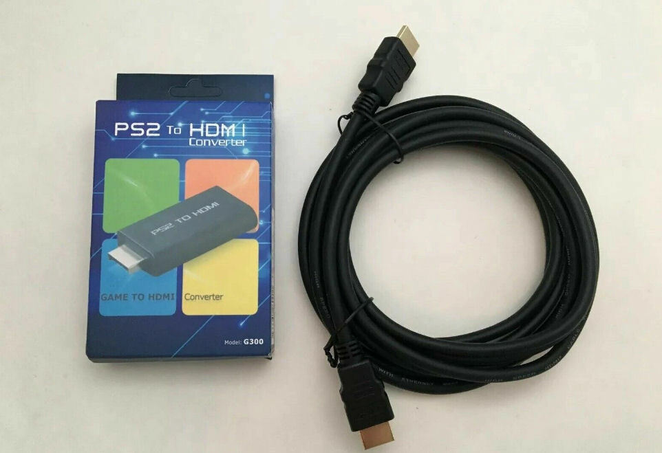 Adaptateur de convertisseur numérique audio vidéo mini PS2 vers HDMI Box