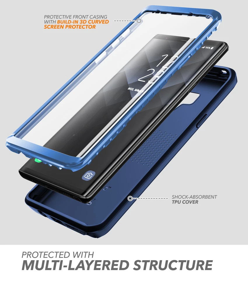 Capa 360° protetora de tela curva 3D Clayco para Samsung Galaxy Note8 Note9 - Imagem 4 de 4