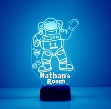 Astronaut LED Light Personalized FREE - Kids LED Astronaut Night Lamp w/ Remote