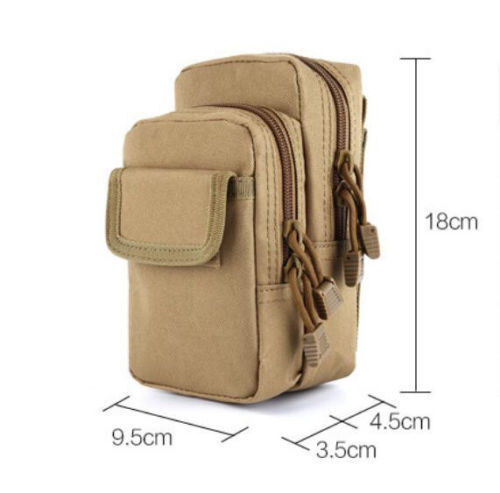 Tactical Molle Waist Bag Pouch Outdoor Fanny Pack Belt Phone Holder Hunting Bags - Picture 2 of 19