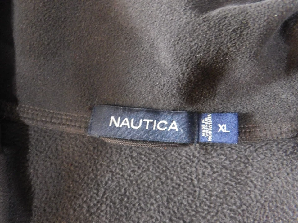 Nautica Hombre Sudadera Extra Grande Negro Pullover 1/4 Cremallera Elástico Polar Foto 4 de 4