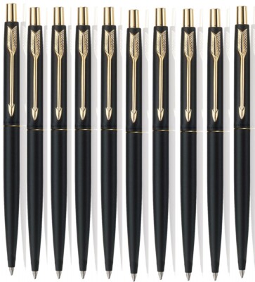 10 X Parker Classic Iconic Matte Black GT Gold Trim Ballpoint Pen