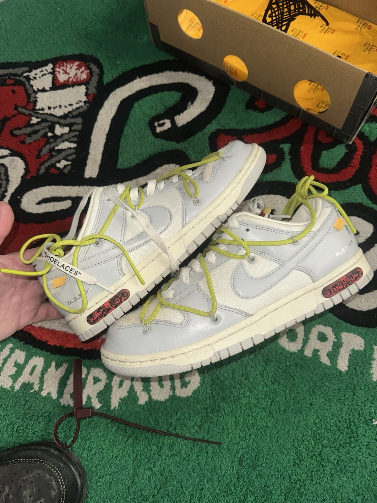 OFF WHITE X NIKE Taglia 9 Nike Off White x Dunk Low Lotto 08 di 50
