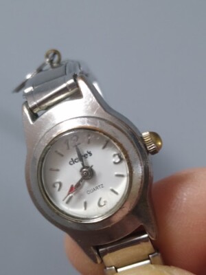 Silver Tone CLAIRE'S Watch & Segmented Stretch Band 34 Charms - Watch Not Tested