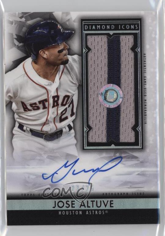 2019 Topps Diamond Icons Authenticated /25 Jose Altuve #AJP-JA Jumbo Patch Auto
